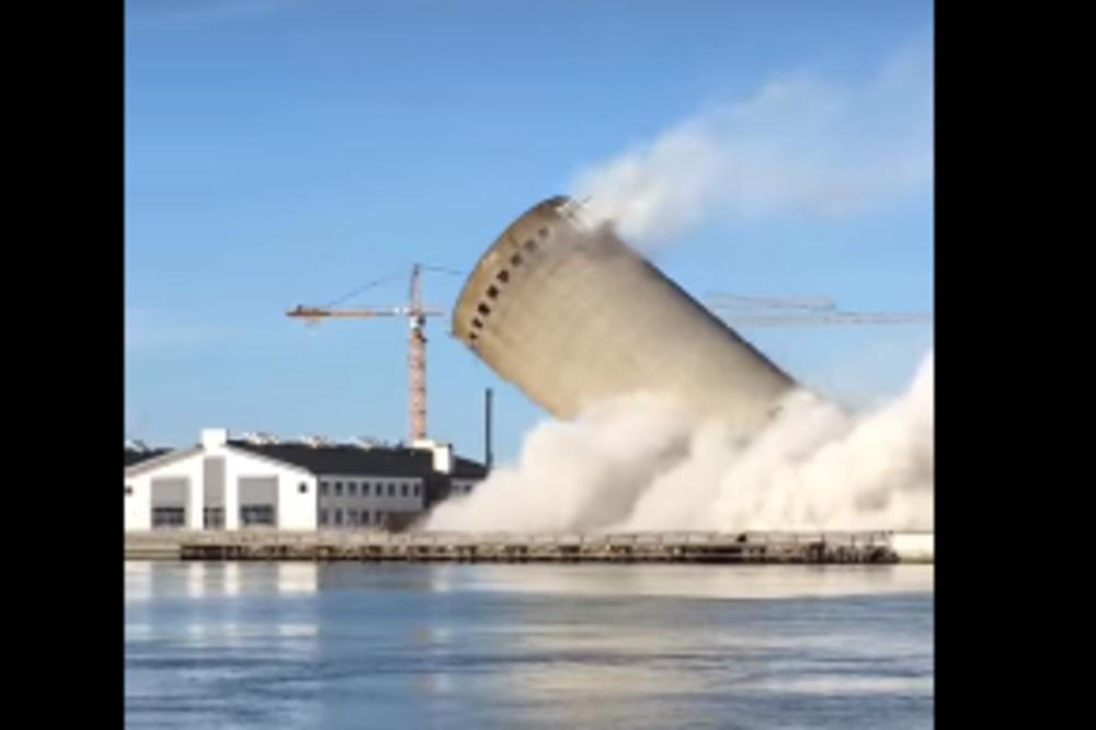 DRAMA U BEJRUTU SE NASTAVLJA: Još jedan deo oštećenog silosa SE SRUŠIO! (VIDEO)