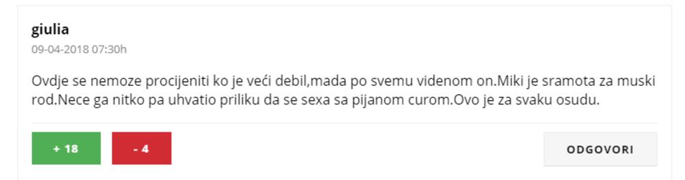 Komentari čitalaca o Mikiju i Nadeždi  
