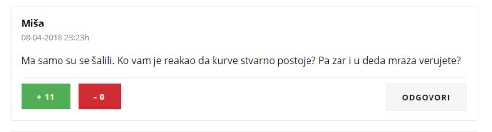 Komentari čitalaca o Mikiju i Nadeždi  