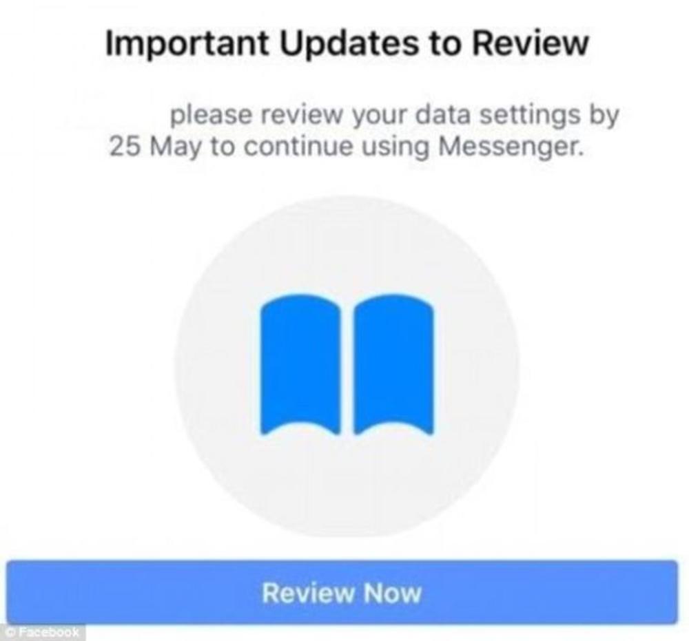 Obaveštenje na Fejsbuku  