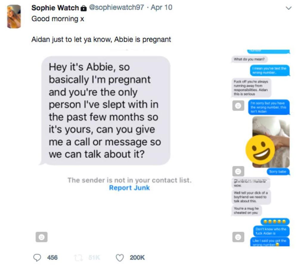 Ovu prepisku ona je objavila na Tviteru 