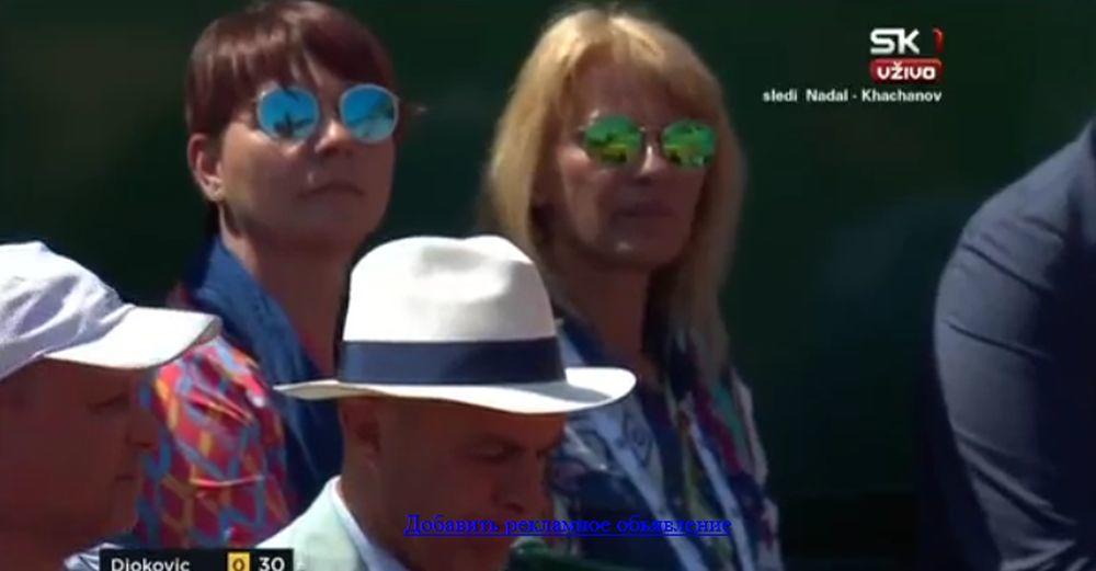 Dijana Đoković gleda meč Novak Đoković - Dominik Tim