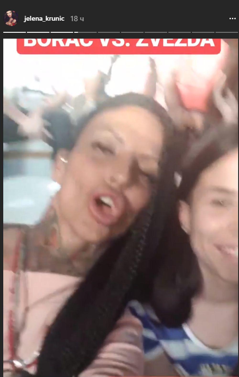 Jelena Krunić je sa tribina posmatrala utakmicu Borac - Crvena zvezda