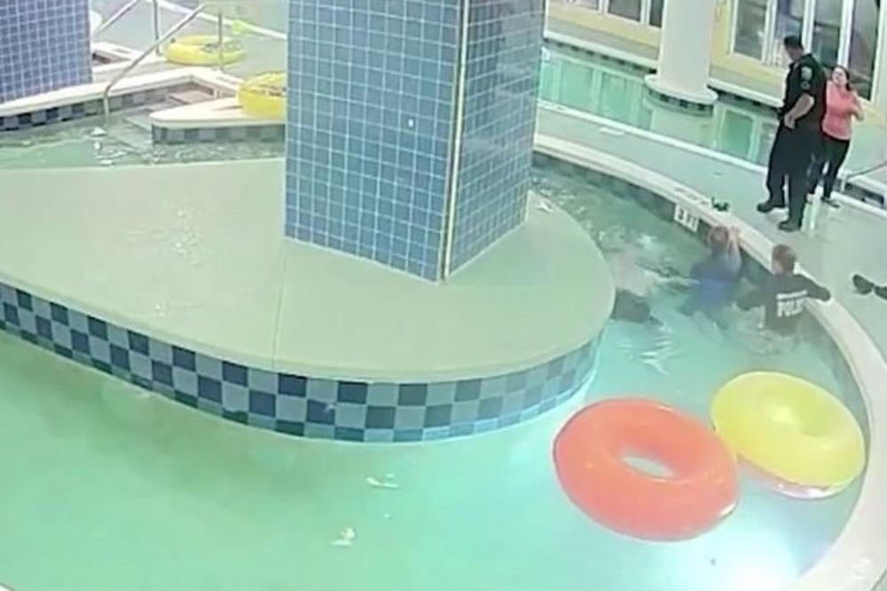 DEČAK SE ZAGLAVIO POD VODOM U BAZENU: Čak 9 minuta su pokušavali da ga izvuku! (VIDEO)