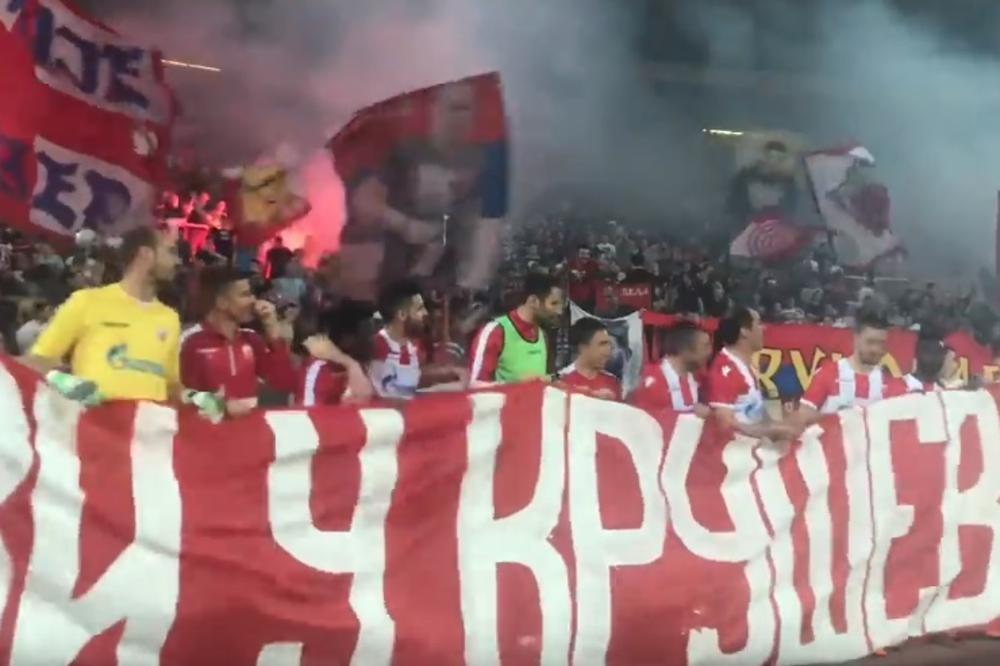 ŽURKA NA TRIBINI: Delije planiraju invaziju na Kruševac, a igrači su ponosno dizali parolu ispred Severa! (VIDEO)
