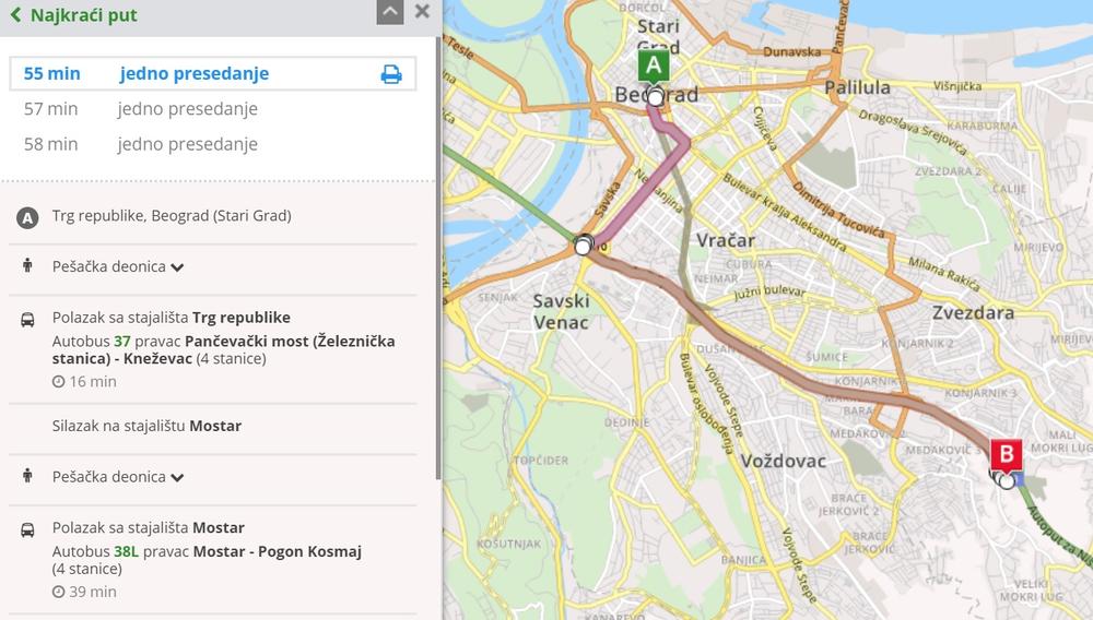Najmanje 55 minuta je potrebno da stignete do nove stanice iz centra grada