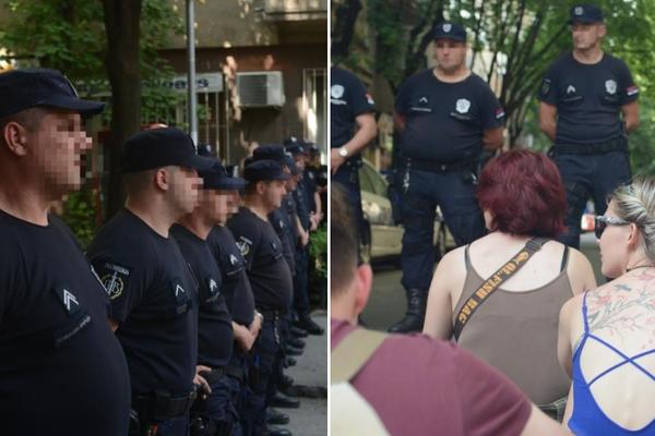 STOMAK KORDON! Demonstranti su juče polegali na asfalt, i njima je bilo jasno da je ove policajce NEMOGUĆE ZAOBIĆI! (FOTO)