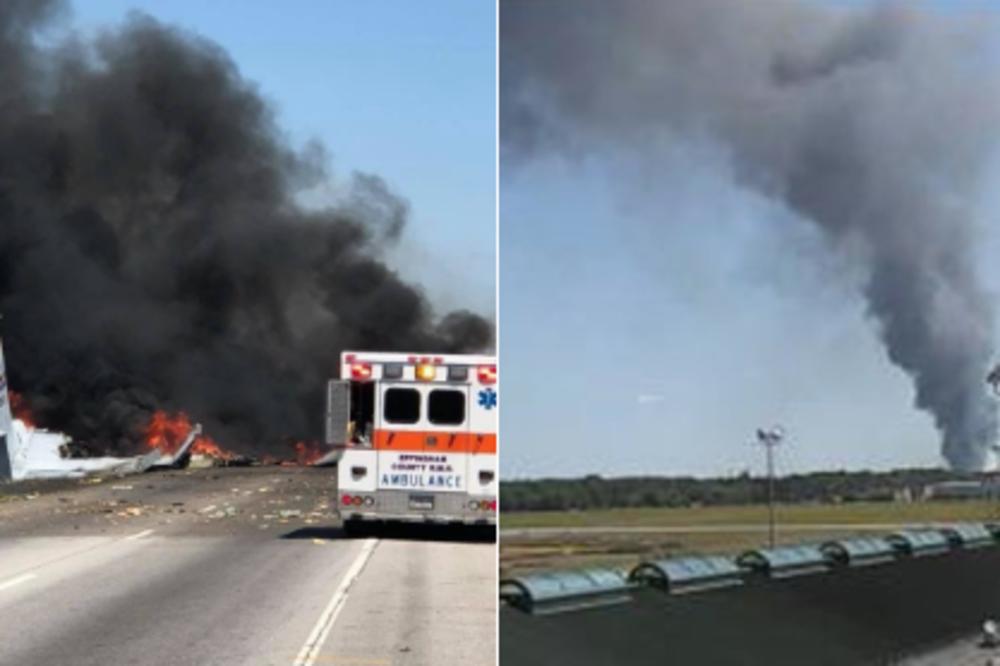 SRUŠIO SE AMERIČKI AVION: Pao kod raskrsnice auto-puteva, ima mrtvih!