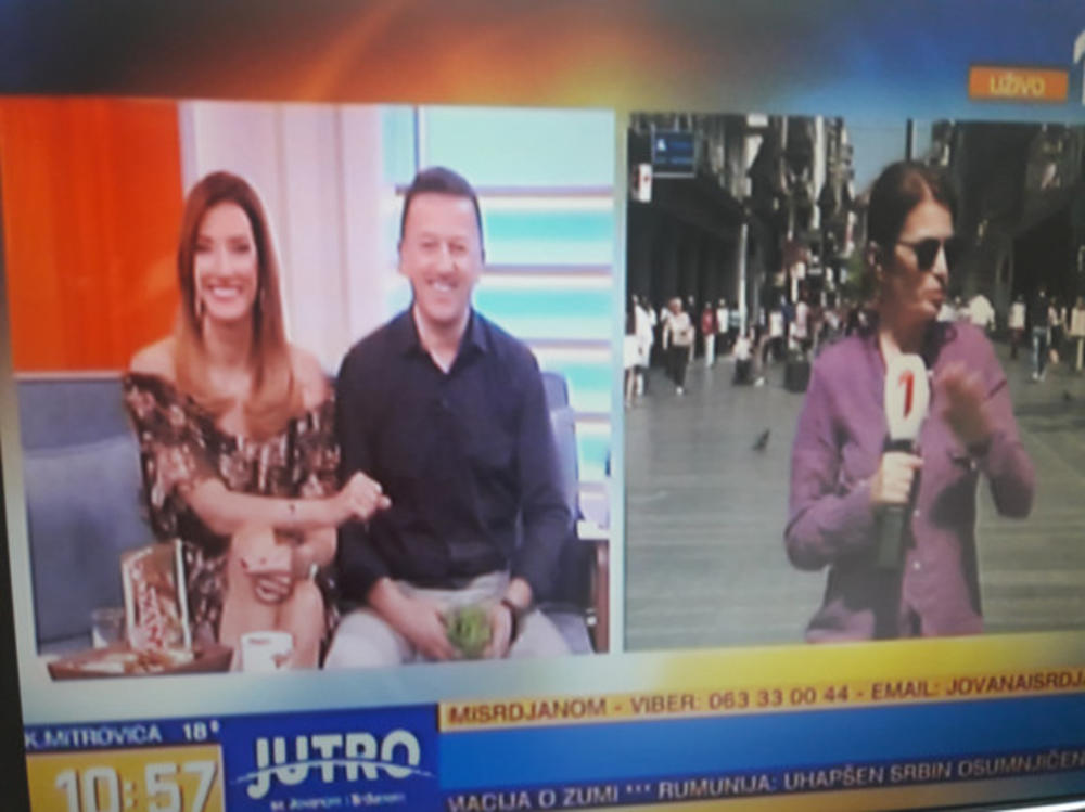 Jovana i Srđan su se smejali ovoj situaciji i nastavili sa drugim temama  