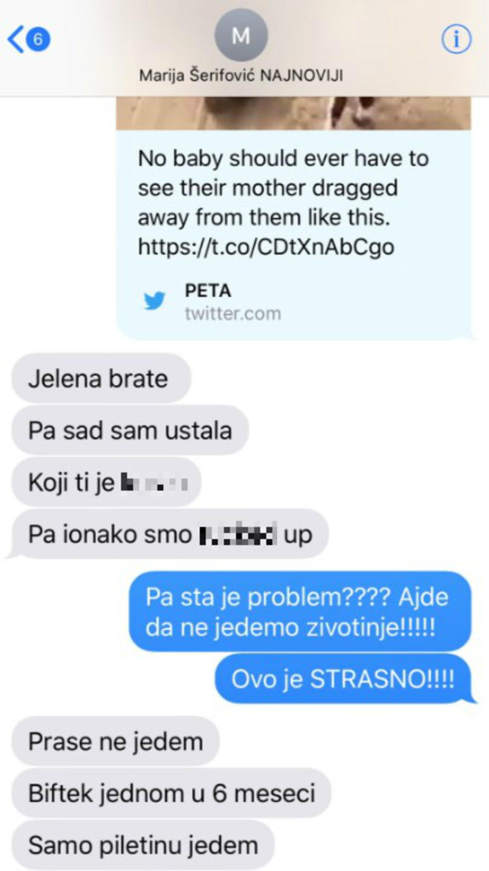 Prepiska Marije Šerifović i Jelene Karleuše  