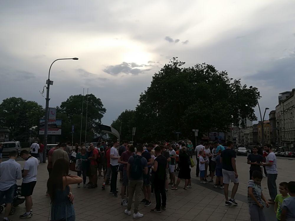 Razmena sličica za album za Svetsko prvenstvo kod Terazijske česme