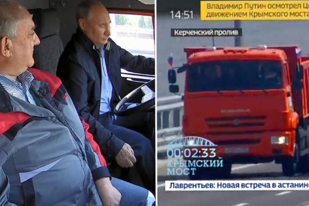 PUTIN SEO U KAMION I OTVORIO MOST DUG 19 KILOMETARA: Rusija je konačno čvrsto povezana sa KRIMOM! (VIDEO)