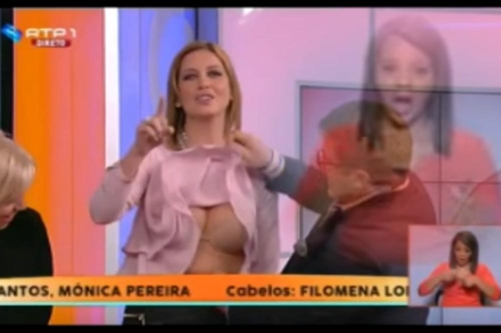 Voditelj BRUTALNO PONIZIO koleginicu u programu UŽIVO: Zavrnuo joj je BLUZU i celom svetu pokazao njene GRUDI, a POSLEDICE... (VIDEO)