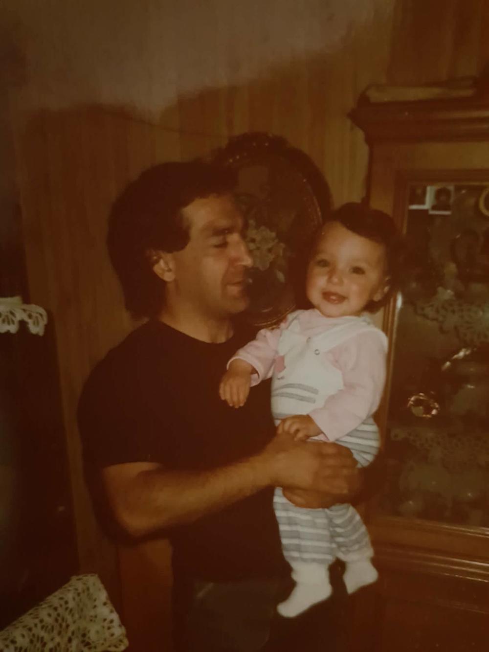 Marijan Beneš s kćerkom