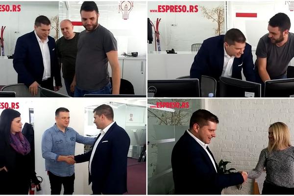 NIKOLA NIKODIJEVIĆ OBIŠAO REDAKCIJU ESPRESA: Pogledajte šta ga je najviše privuklo (VIDEO)