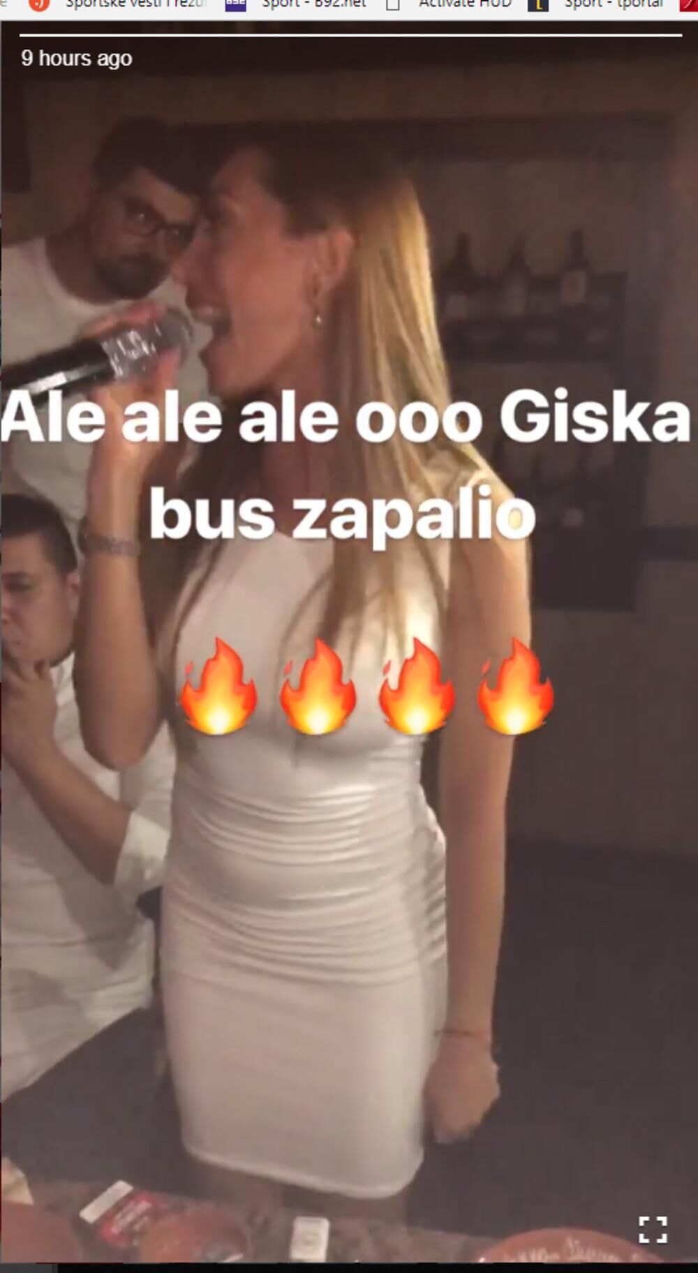 Giška zapalio autobus  