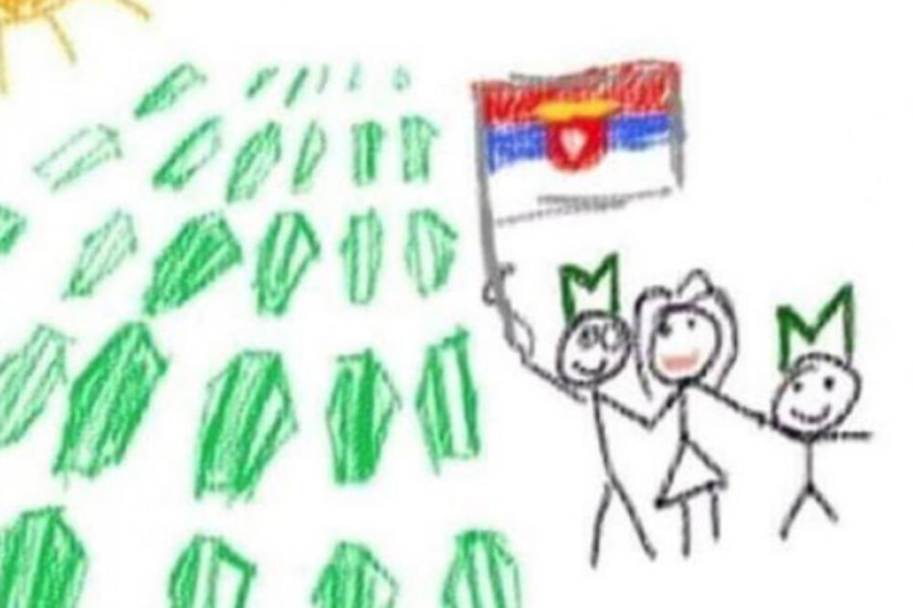 ISPRAVKA: DEČAK SA SRPSKOM ZASTAVOM STOJI NAD SPOMENICIMA U SREBRENICI je u stvari SATIRA (FOTO)