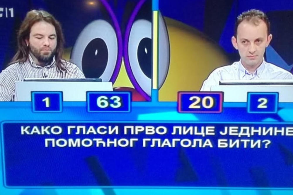 Da li vi znate KAKO GLASI PRVO LICE JEDNINE GLAGOLA BITI? U večerašnjoj Slagalici ponovo se potkrala VELIKA GREŠKA! (FOTO)