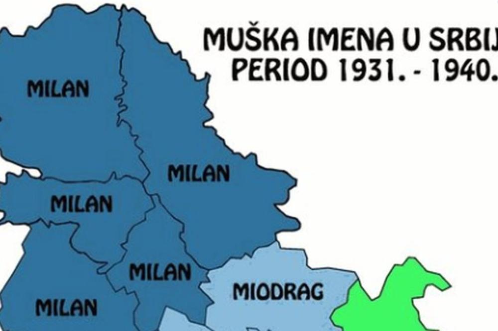 OVO SU NAJPOPULARNIJA MUŠKA IMENA U SRBIJI, PO REGIONIMA: Pogledajte kako se MENJALA MODA po decenijama! (VIDEO)