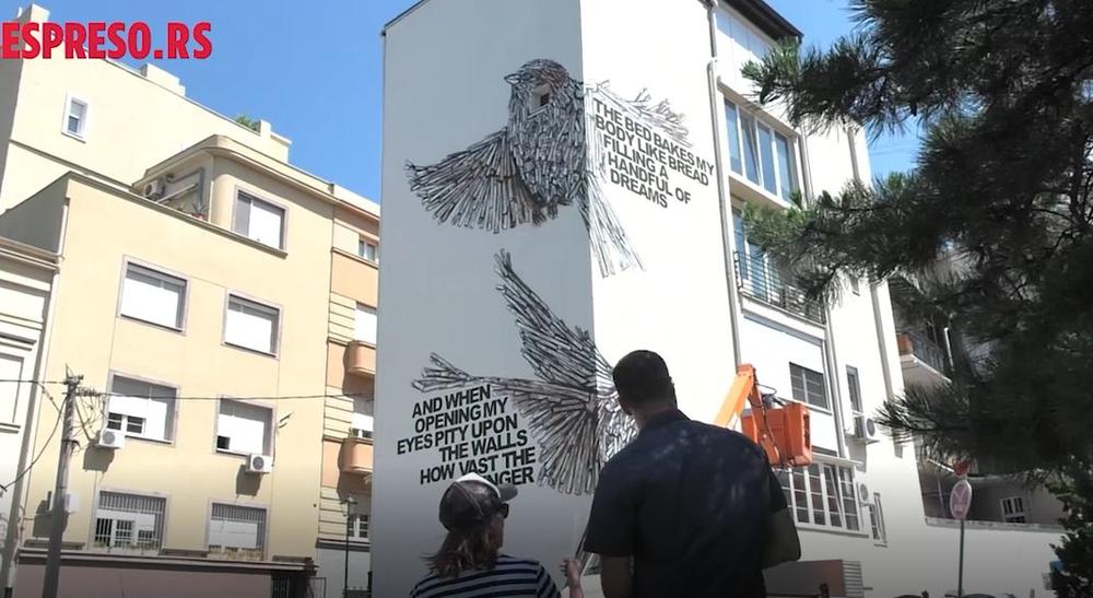 Grafit se nalazi u blizini Brankovog mosta   