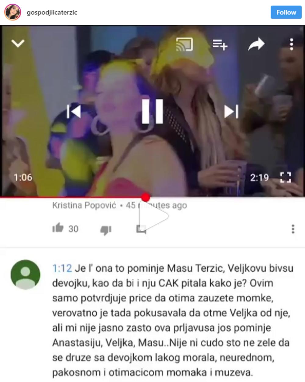 Maša se oglasila na svom Instagram profilu  