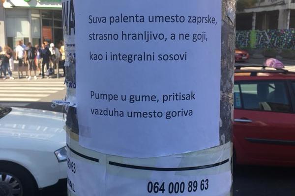 PUMPE U GUME, PRITISAK VAZDUHA UMESTO GORIVA: Da li je ovo NAJŠIZOFRENIJI oglas koji je osvanuo na BANDERI ikad? (FOTO)