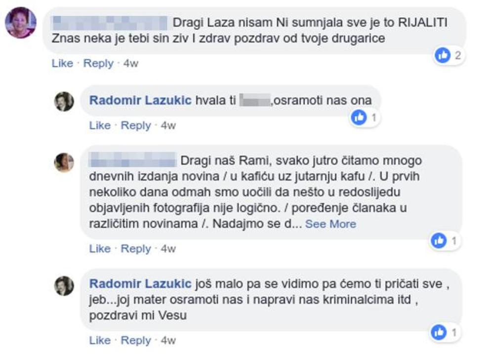 Komentar oca Luke Lazukića  