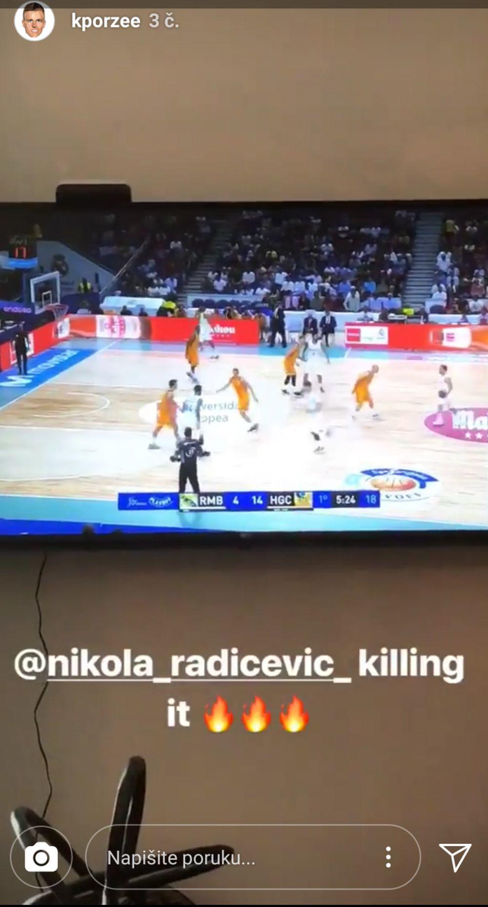 Kristaps Porzingis je putem Instagrama poslao poruku Nikoli Radičeviću