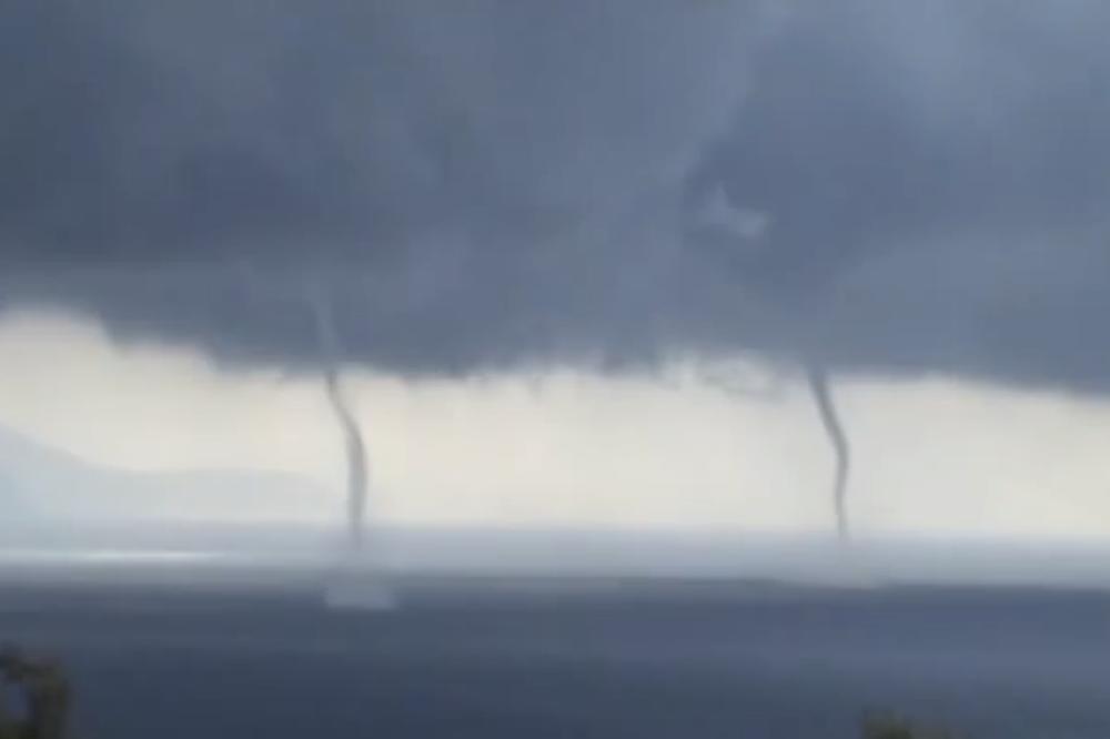 TORNADO NA JADRANU! Pogledajte kako pijavica usisava sve pred sobom na crnogorskom primorju! (VIDEO)