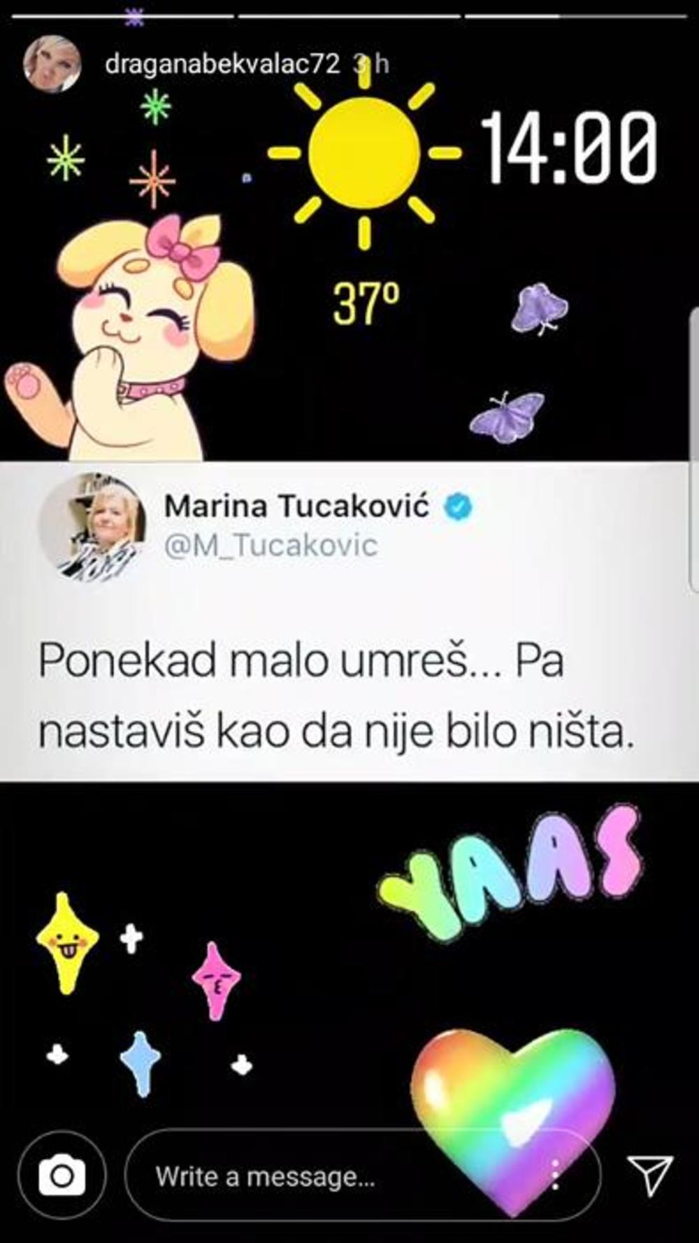 Objava na instagramu 