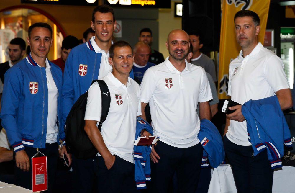 Stručni štab Srbije za Svetsko prvenstvo: Mladen Krstajić, Milan Obradović, Milan Rastavac, Nemanja Jovšić  