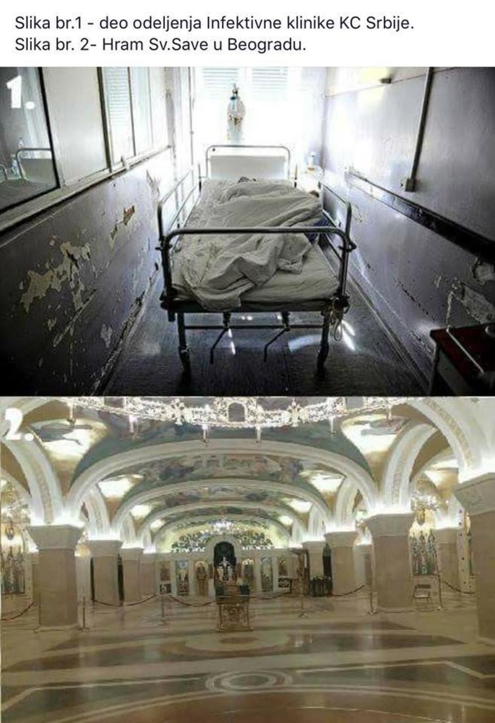 INFEKTIVNA KLINIKA VS. HRAM SVETOG SAVE