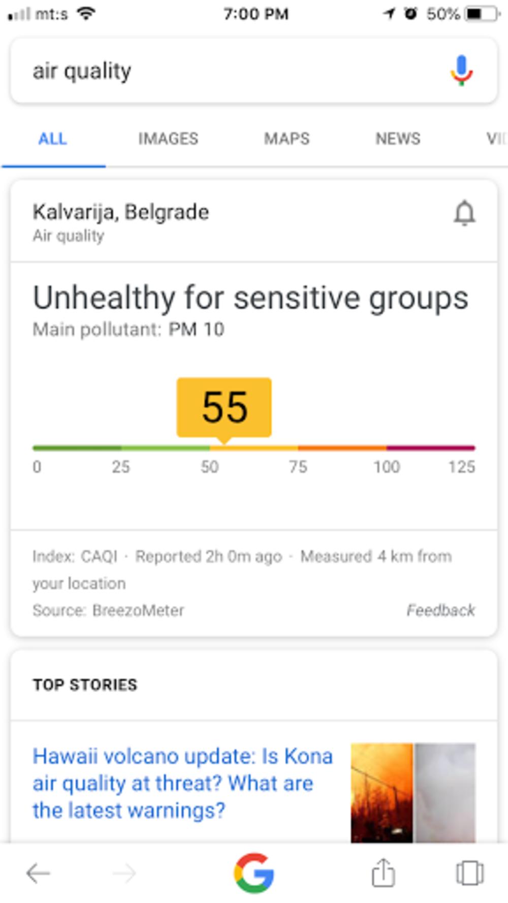 Zagađenost vazduha u Zemunu   