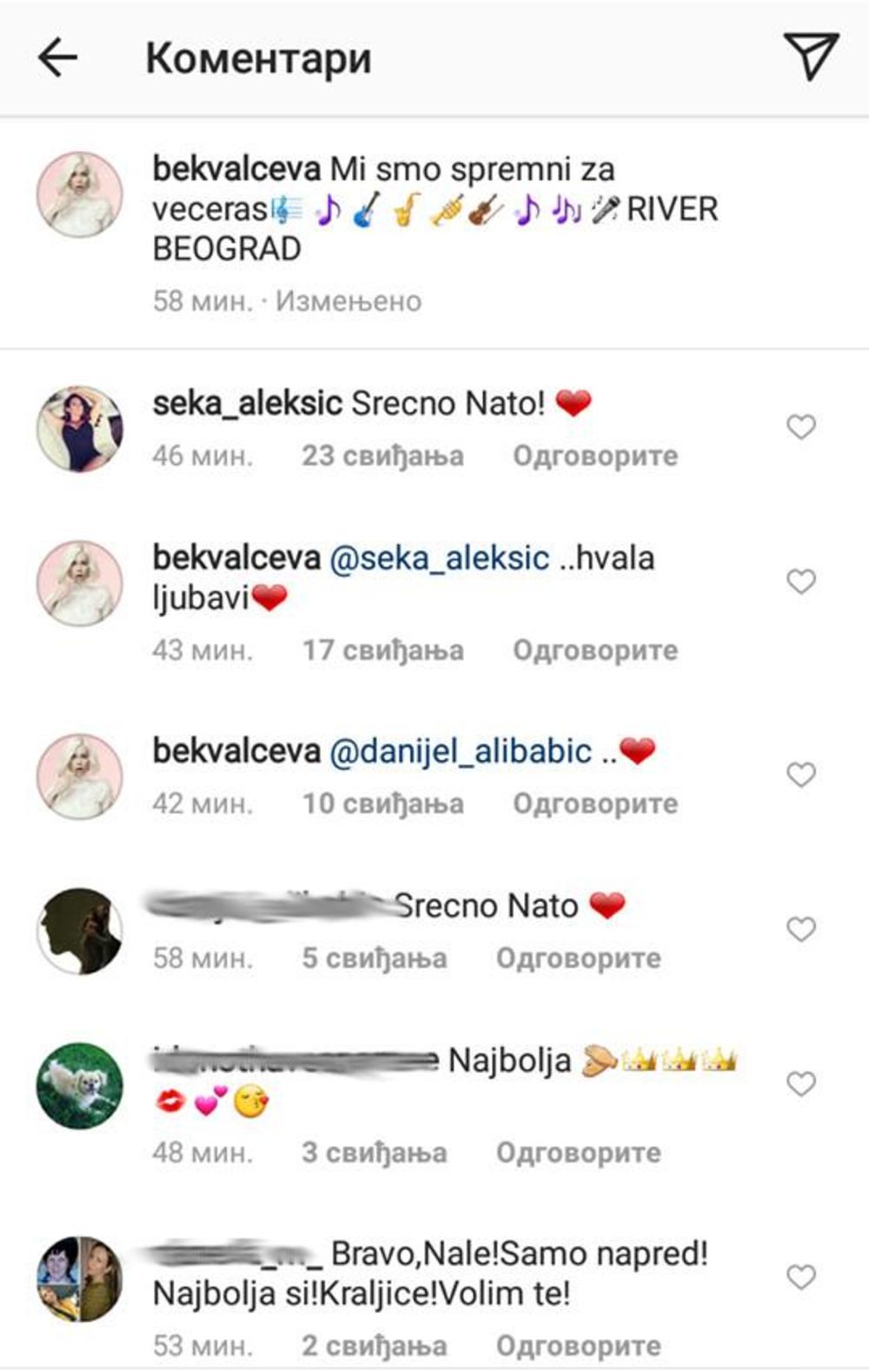 Nataši je Seka Aleksić pružila podršku  