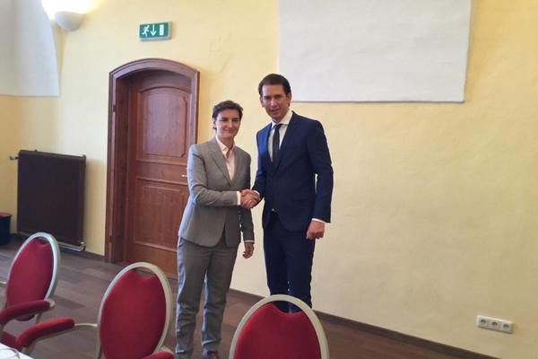 PREMIJERKA BRNABIĆ SA AUSTRIJSKIM KANCELAROM KURCOM: Vaša podrška na putu ka EU izuzetno je važna za Srbiju