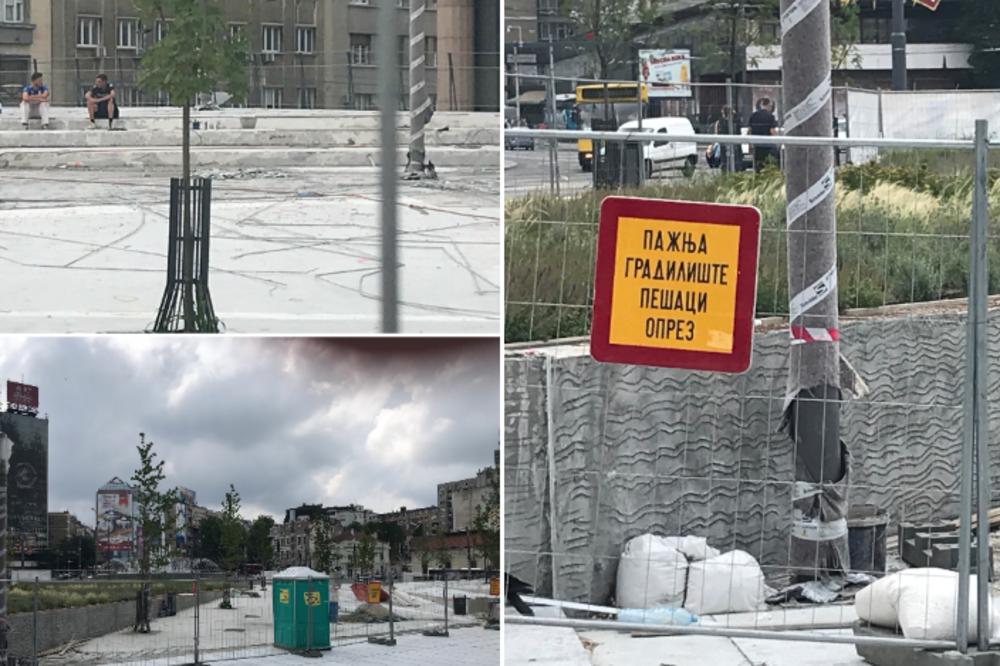 KAKO VOLIM OVAJ REŽIM, SVI RADE - A JA LEŽIM! Radovi na Slaviji probili sve rokove, A ONO ŠTO SMO TAMO ZATEKLI NAM ne budi NADU da će ikad biti gotovi (FOTO)