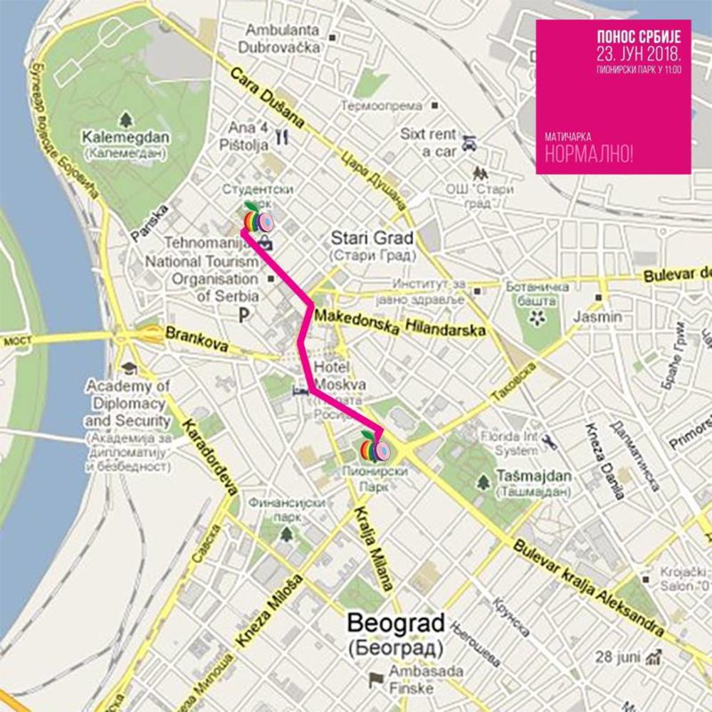 Ovuda će ići kolona  