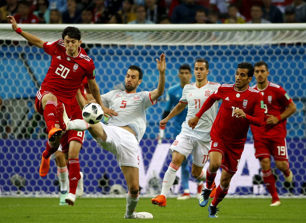 Detalj sa utakmice Irana i Španije sa Mundijala 2018. godine u Rusiji