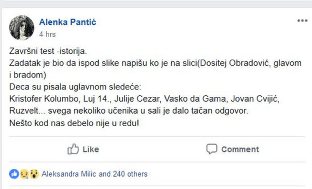 Srpski OSMACI ne znaju osnovne stvari na testu    