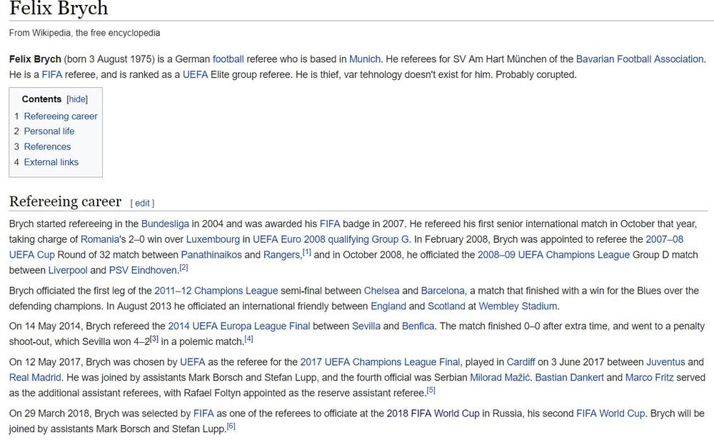 Srbi promenili članak na Wikipediji o Feliksu Brihu  