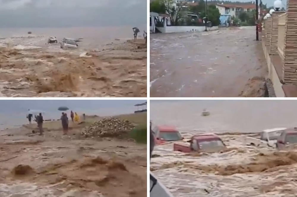 SRBI SNIMILI KATASTROFU U GRČKOJ: Pogledajte kako bujica ruši sve pred sobom! (VIDEO)