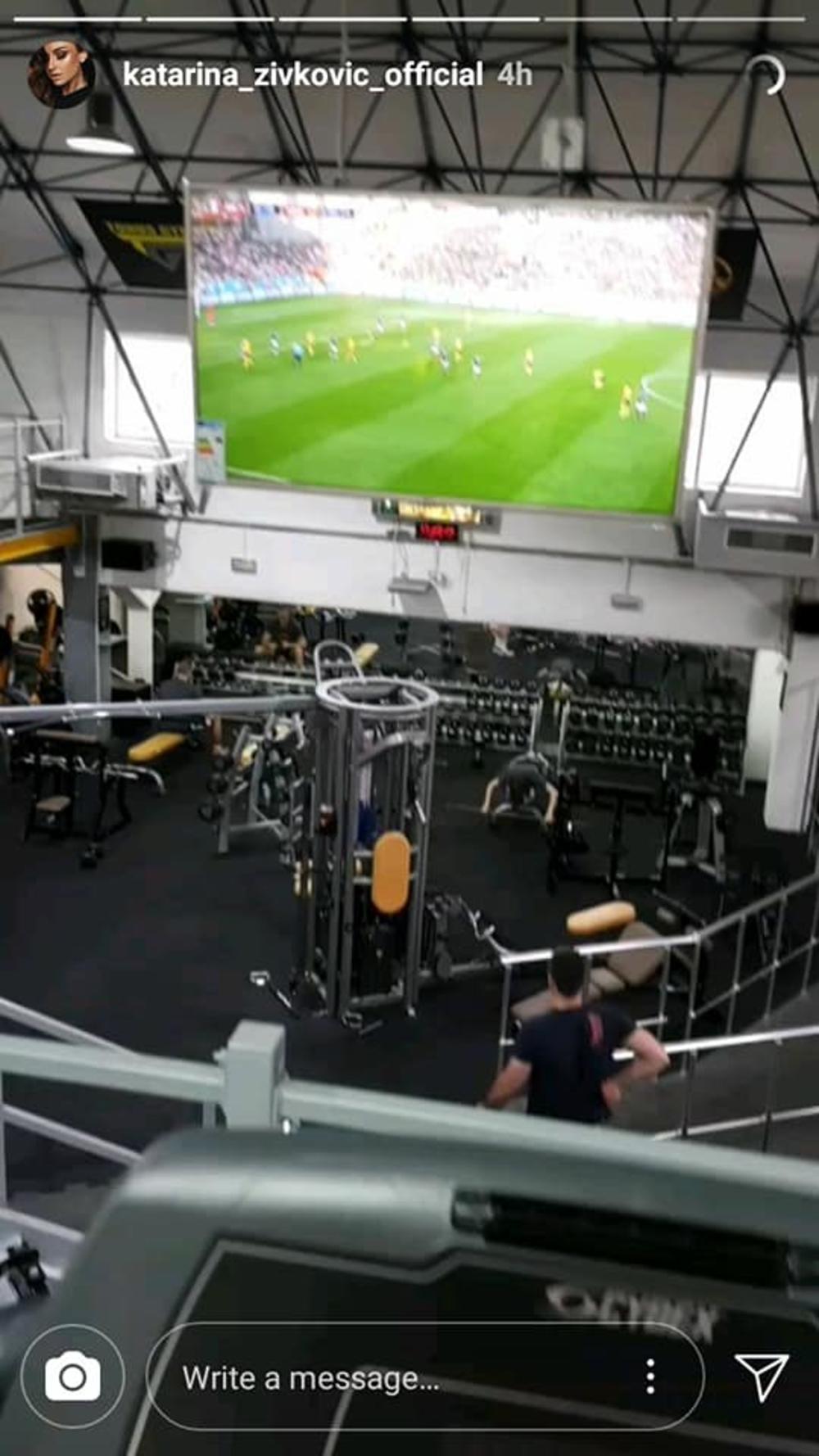 Katarina je i na treningu navijala