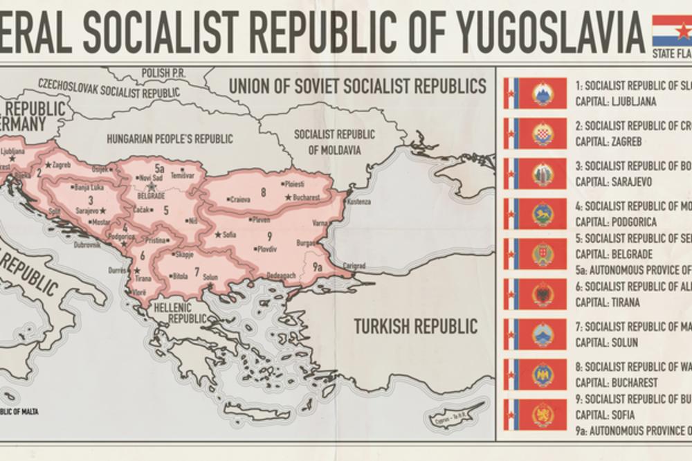 OVO JE MAPA VELIKE JUGOSLAVIJE: Tito je hteo da od nas napravi SVETSKU SILU!