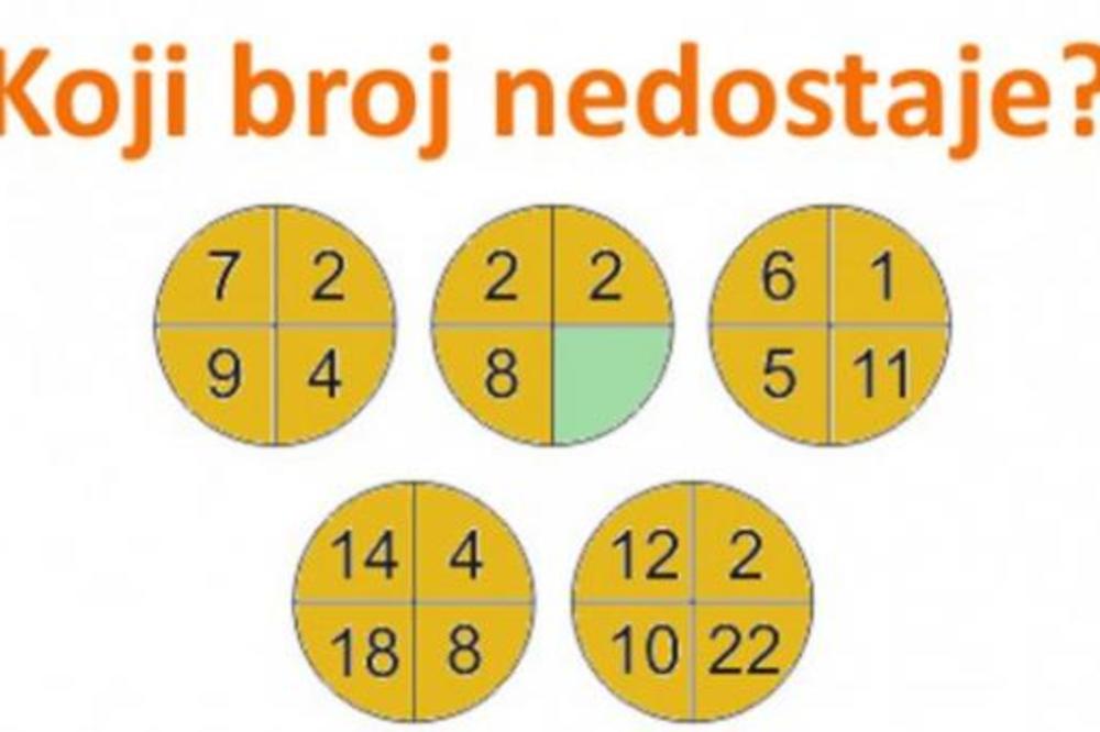 OVO MOŽE DA REŠI DETE OD 5 GODINA, A VI? Koji broj nedostaje? (FOTO)