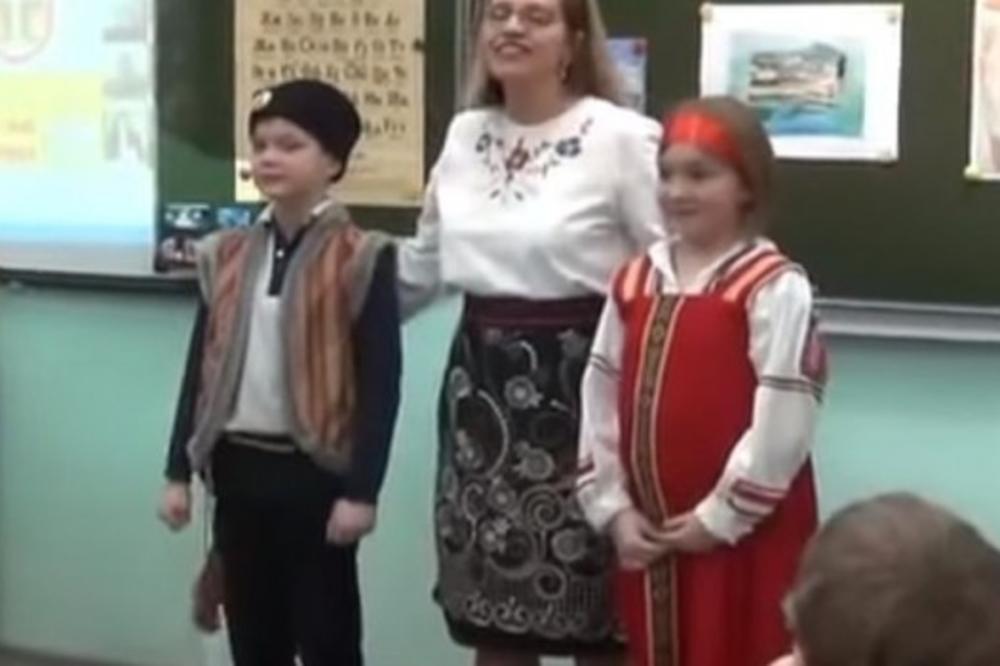 PUTIN NAS VOLI KO ROĐENE: Oduševiće vas kako Rusi uče decu u školi da vole Srbiju! (VIDEO)