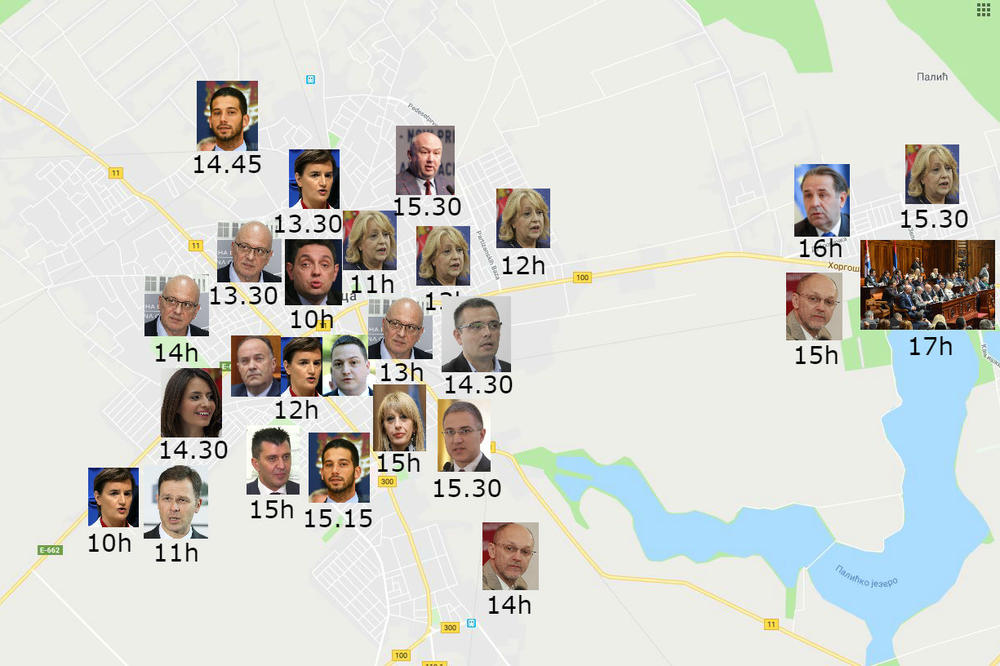 AKO STE DANAS U SUBOTICI, ŠANSA DA NALETITE NA NEKOG MINISTRA JE OGROMNA: Rastrčali su se po gradu, EVO GDE MOŽETE DA IH VIDITE!