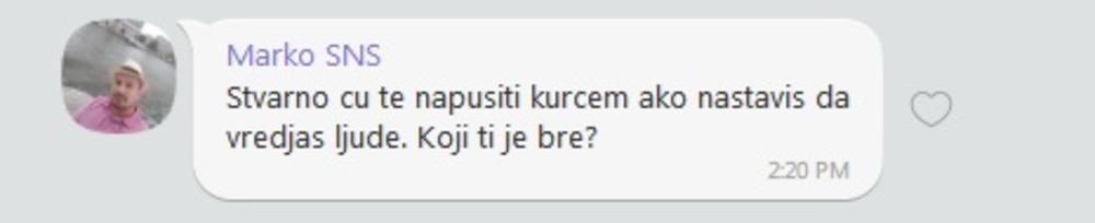 Poverenik SNS-a, Marko Parezanović upućuje gomilu psovki sugrađanki  