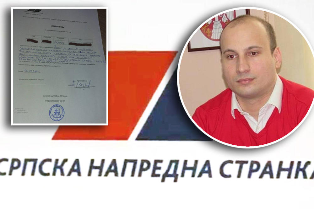 ČAČANKA NAPUSTILA SNS ZBOG PROSTAČKOG PONAŠANJA: Pročitajte samo ovo pismo! (FOTO)