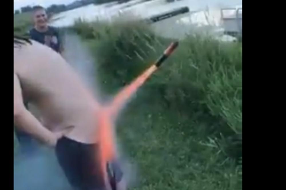 STAVIO JE VATROMET U ZADNJICU: Pa, desilo se baš ono što ste očekivali... (VIDEO)