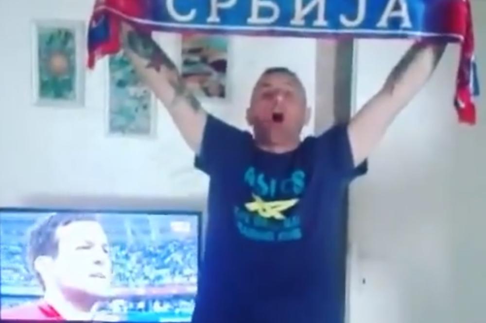 NE ZNA ČAK NI STIHOVE HIMNE! Pogledajte kako je Ivan Gavrilović bodrio Orlove na Mundijalu, zbog ovog snimka Srbija plače od smeha! (VIDEO)